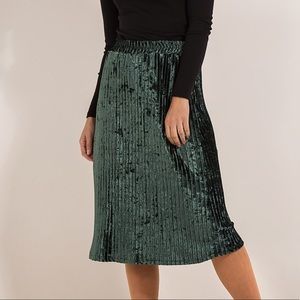 NWT Zara skirt, velvet & pleated